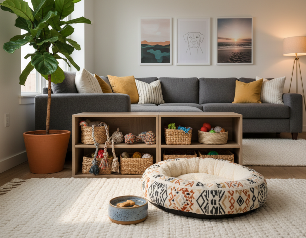 Creating a Dedicated Pet Corner Without Ruining the Room Aesthetic