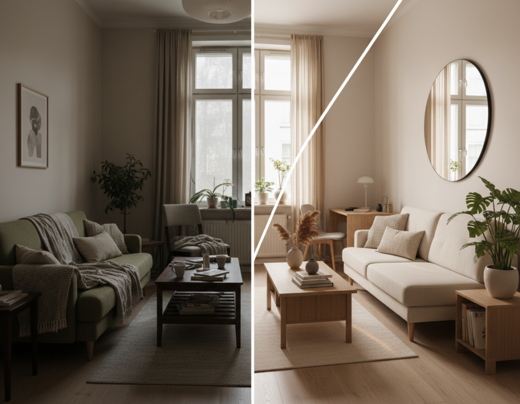 Before and After Decor Changes That Made My Apartment Feel Bigger