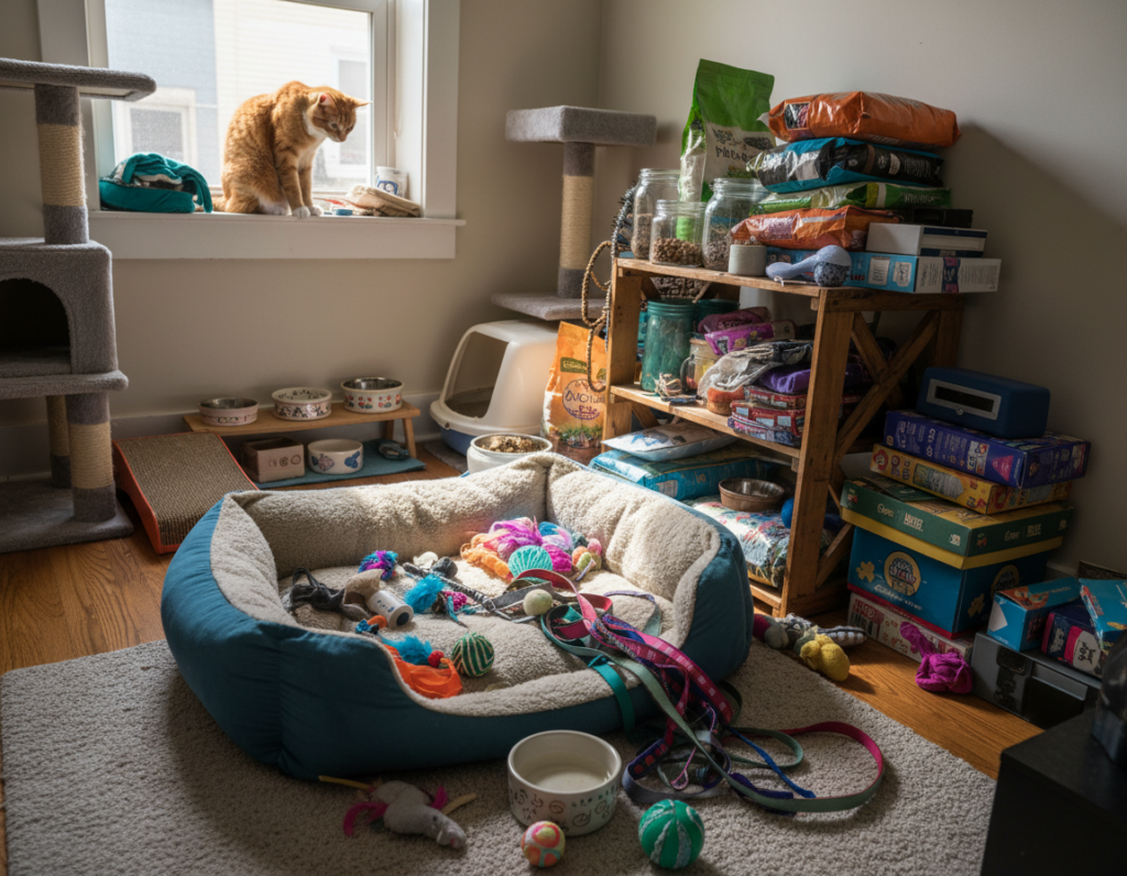 What to Avoid When Organizing Pet Essentials in Tight Areas